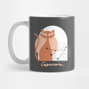 Capricorn Zodiac Cat Modern Astrology Horoscope Kitty Mug